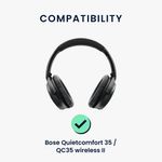 TV, Audio-Video si Foto - Portabile audio - Casti audio - Banda casti Kwmobile pentru Bose QuietComfort 35, QuietComfort 35 II, protectie la zgarieturi, Piele ecologica, albastru - Infinity.ro