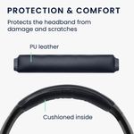 TV, Audio-Video si Foto - Portabile audio - Casti audio - Banda casti Kwmobile pentru Bose QuietComfort 35, QuietComfort 35 II, protectie la zgarieturi, Piele ecologica, albastru - Infinity.ro