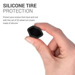 Auto si Moto - Electronice auto - Accesorii electronice auto - Set 20 capace prezoane Kwmobile, protectie la praf, silicon, negru - Infinity.ro