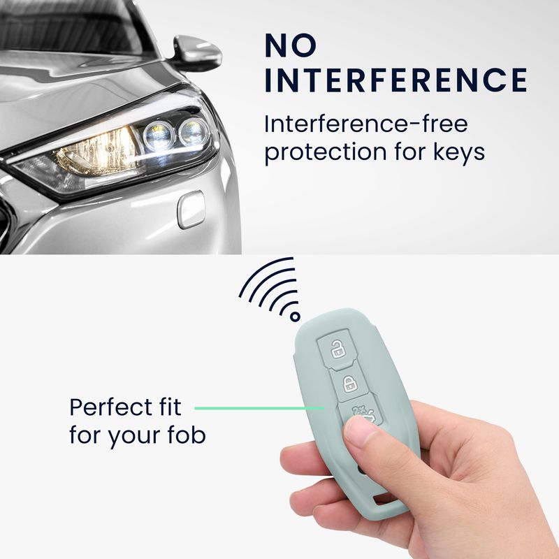 Auto si Moto - Electronice auto - Accesorii electronice auto - Husa cheie auto Kwmobile pentru Audi A5 S5 A6 S6 Q5 SQ5, anti-alunecare, TPU, verde - Infinity.ro