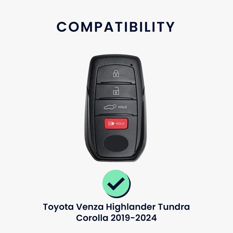 Auto si Moto - Electronice auto - Accesorii electronice auto - Husa cheie auto Kwmobile pentru Toyota Fortuner Land Cruiser Prius Prado RAV4, 5, 6, anti-alunecare, TPU, negru - Infinity.ro