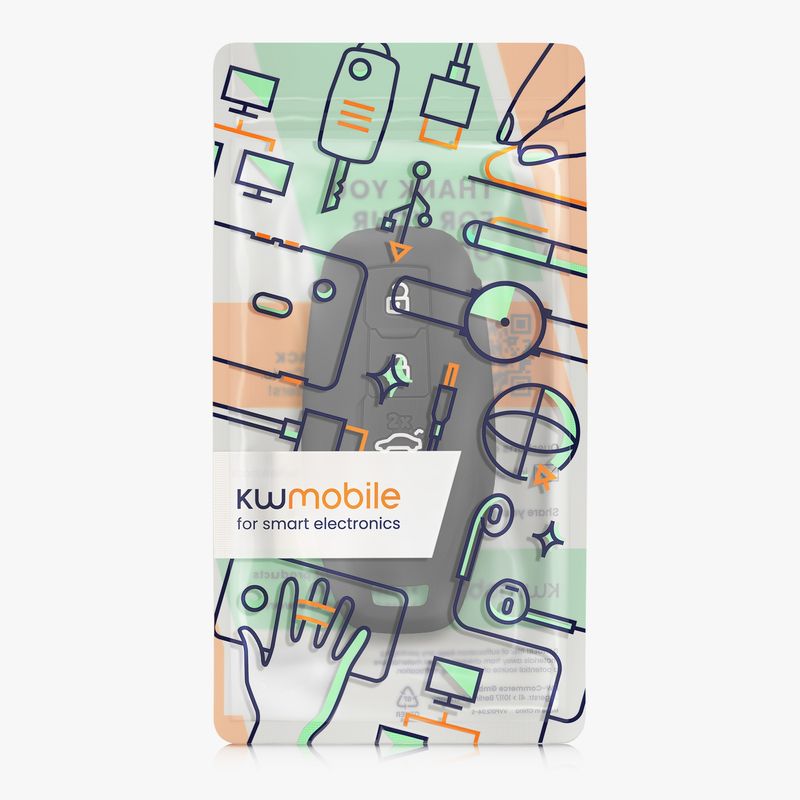 Auto si Moto - Electronice auto - Accesorii electronice auto - Husa cheie auto Kwmobile pentru Audi A5 S5 A6 S6 Q5 SQ5, anti-alunecare, TPU, negru - Infinity.ro