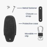 Auto si Moto - Electronice auto - Accesorii electronice auto - Husa cheie auto Kwmobile pentru Audi A5 S5 A6 S6 Q5 SQ5, anti-alunecare, piele ecologica, gri - Infinity.ro