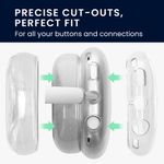 TV, Audio-Video si Foto - Portabile audio - Casti audio - Set 5 pernite casti Kwmobile pentru Apple AirPods Max, AirPods Max 2, protectie la socuri, Termoplastic, transparent - Infinity.ro