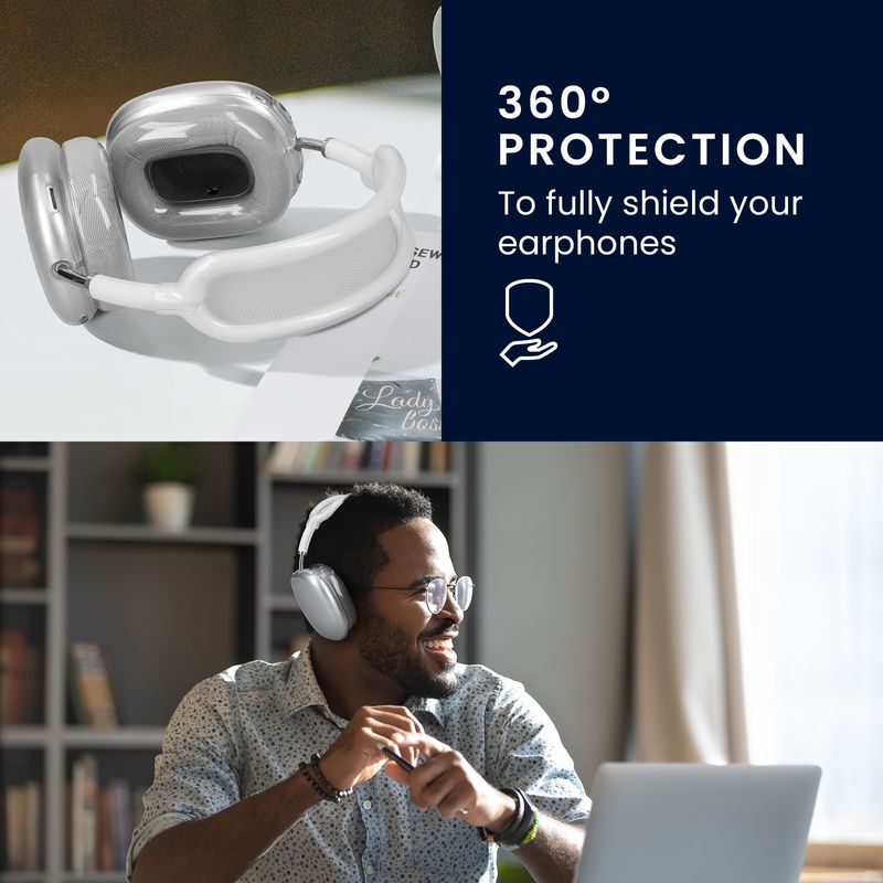 TV, Audio-Video si Foto - Portabile audio - Casti audio - Set 5 pernite casti Kwmobile pentru Apple AirPods Max, AirPods Max 2, protectie la socuri, Termoplastic, transparent - Infinity.ro