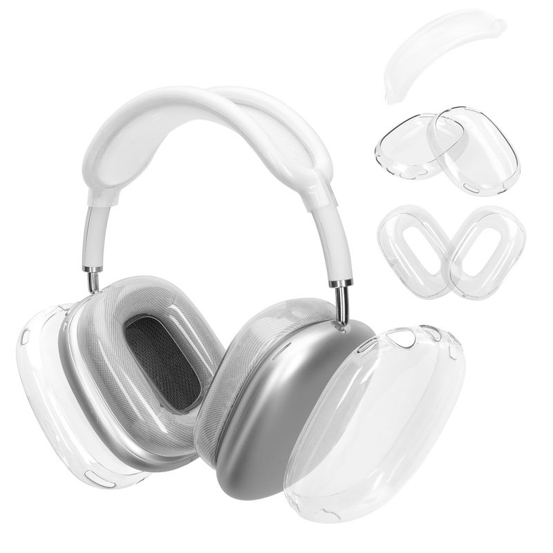 TV, Audio-Video si Foto - Portabile audio - Casti audio - Set 5 pernite casti Kwmobile pentru Apple AirPods Max, AirPods Max 2, protectie la socuri, Termoplastic, transparent - Infinity.ro