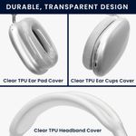TV, Audio-Video si Foto - Portabile audio - Casti audio - Set 5 pernite casti Kwmobile pentru Apple AirPods Max, AirPods Max 2, protectie la socuri, Termoplastic, transparent - Infinity.ro