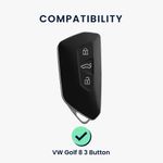 Auto si Moto - Electronice auto - Accesorii electronice auto - Husa cheie auto Kwmobile pentru VW, SEAT Golf 8 (inclusiv GTE, GTI), ID.3, ID.4, ID.5, anti-alunecare, TPU, mov - Infinity.ro
