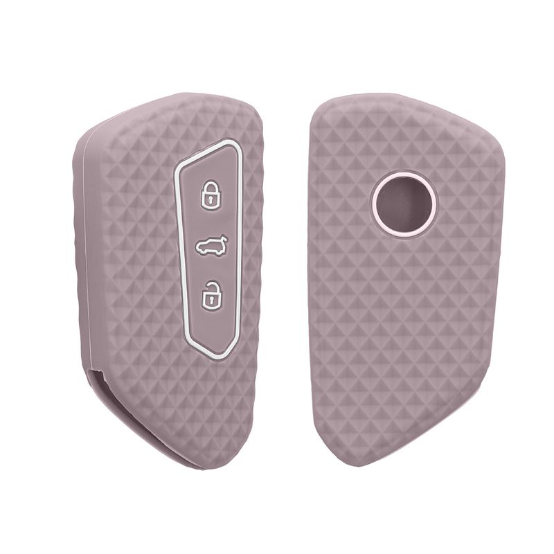 Auto si Moto - Electronice auto - Accesorii electronice auto - Husa cheie auto Kwmobile pentru VW, SEAT Golf 8 (inclusiv GTE, GTI), ID.3, ID.4, ID.5, anti-alunecare, TPU, mov - Infinity.ro