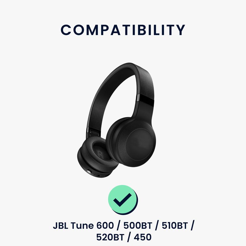 TV, Audio-Video si Foto - Portabile audio - Casti audio - Set 2 pernite casti Kwmobile pentru JBL Tune 600, Tune 500BT, Tune 510BT, Tune 520BT, Tune 450, Piele ecologica, mov - Infinity.ro