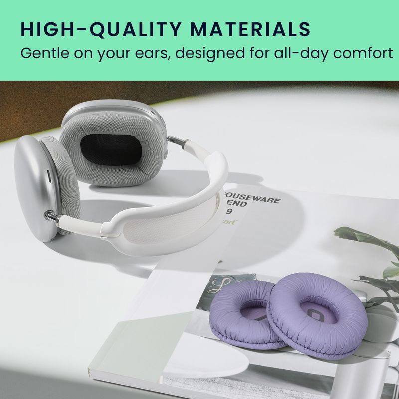 TV, Audio-Video si Foto - Portabile audio - Casti audio - Set 2 pernite casti Kwmobile pentru JBL Tune 600, Tune 500BT, Tune 510BT, Tune 520BT, Tune 450, Piele ecologica, mov - Infinity.ro