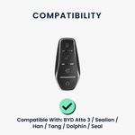 Auto si Moto - Electronice auto - Accesorii electronice auto - Husa cheie auto Kwmobile pentru BYD Atto 3, Atto 2, Sealion, Han, anti-alunecare, TPU, verde - Infinity.ro