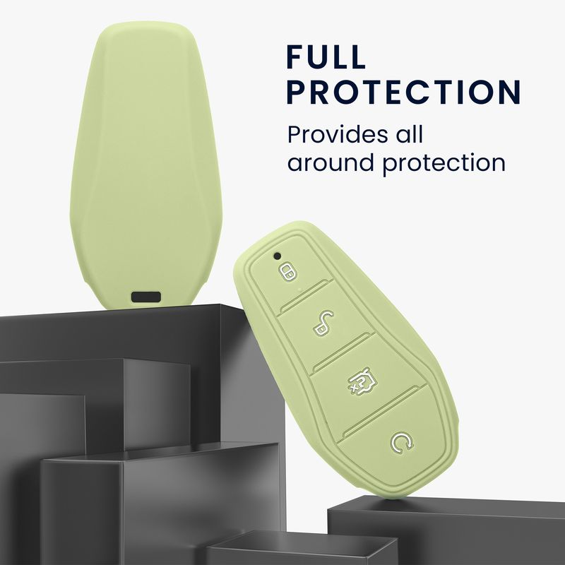Auto si Moto - Electronice auto - Accesorii electronice auto - Husa cheie auto Kwmobile pentru BYD Atto 3, Atto 2, Sealion, Han, anti-alunecare, TPU, verde - Infinity.ro