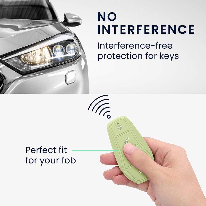 Auto si Moto - Electronice auto - Accesorii electronice auto - Husa cheie auto Kwmobile pentru BYD Atto 3, Atto 2, Sealion, Han, anti-alunecare, TPU, verde - Infinity.ro