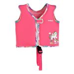 Jucarii, Copii si Bebe - Jucarii si jocuri - Jucarii de exterior - Colaci, ochelari si accesorii inot copii - Vesta Inot pentru Copii 2-3 Ani, Model Unicorn, din Spuma, Fucsia - Infinity.ro
