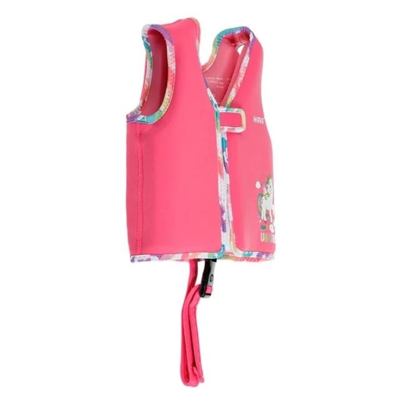 Jucarii, Copii si Bebe - Jucarii si jocuri - Jucarii de exterior - Colaci, ochelari si accesorii inot copii - Vesta Inot pentru Copii 2-3 Ani, Model Unicorn, din Spuma, Fucsia - Infinity.ro