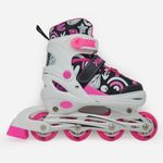 Sport si Outdoor - Role, trotinete si skateboard - Role copii - Role reglabile pentru fete Marimea 34-37, roti 70mm, rulmenti 608Z, cadru aluminiu, frana inclusa, Fucsia/Alb, 6+ ani - Infinity.ro