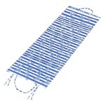 Sport si Outdoor - Camping - Saltele si accesorii pentru somn - Saltele camping - Rogojina - Saltea textila cu perna pentru Plaja, Dimensiune 180X60cm, Albastru-Alb - Infinity.ro