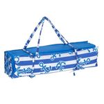 Sport si Outdoor - Camping - Saltele si accesorii pentru somn - Saltele camping - Rogojina - Saltea textila cu perna pentru Plaja, Dimensiune 180X60cm, Albastru-Alb - Infinity.ro