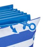 Sport si Outdoor - Camping - Saltele si accesorii pentru somn - Saltele camping - Rogojina - Saltea textila cu perna pentru Plaja, Dimensiune 180X60cm, Albastru-Alb - Infinity.ro