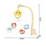 Jucarii, Copii si Bebe - Jucarii si jocuri - Jucarii bebelusi - Carusel patut - Carusel muzical pentru patut, in forma de girafa, cu 4 jucarii zornaitoare detasabile - Infinity.ro