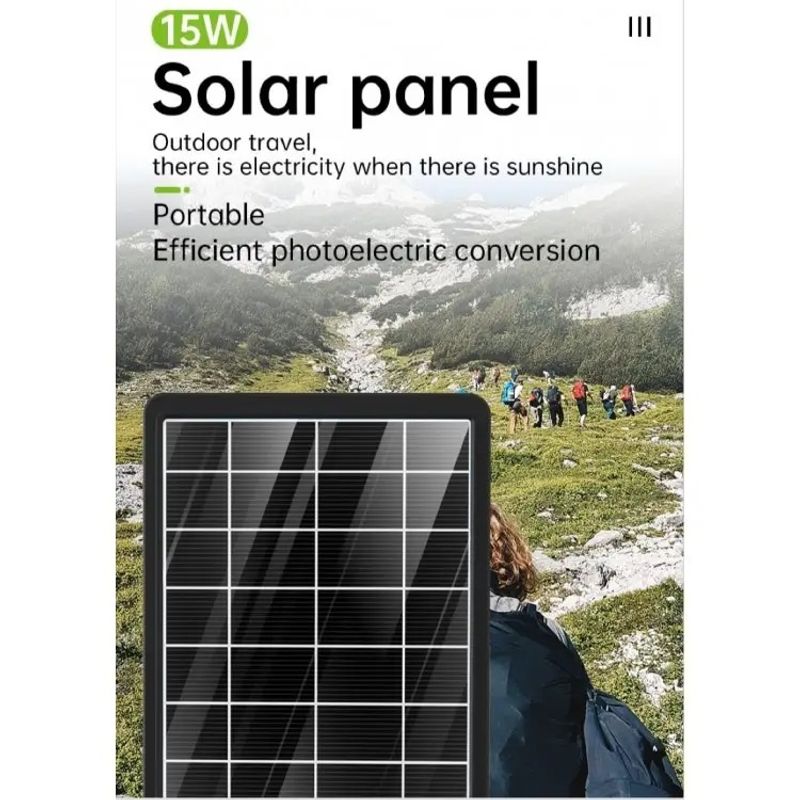 Sport si Outdoor - Camping - Articole solare camping - Panouri solare camping - Panou solar portabil GD-100S, Putere 15W, Acumulator 1200mAh, Mufe pentru incarcare device-uri - Infinity.ro