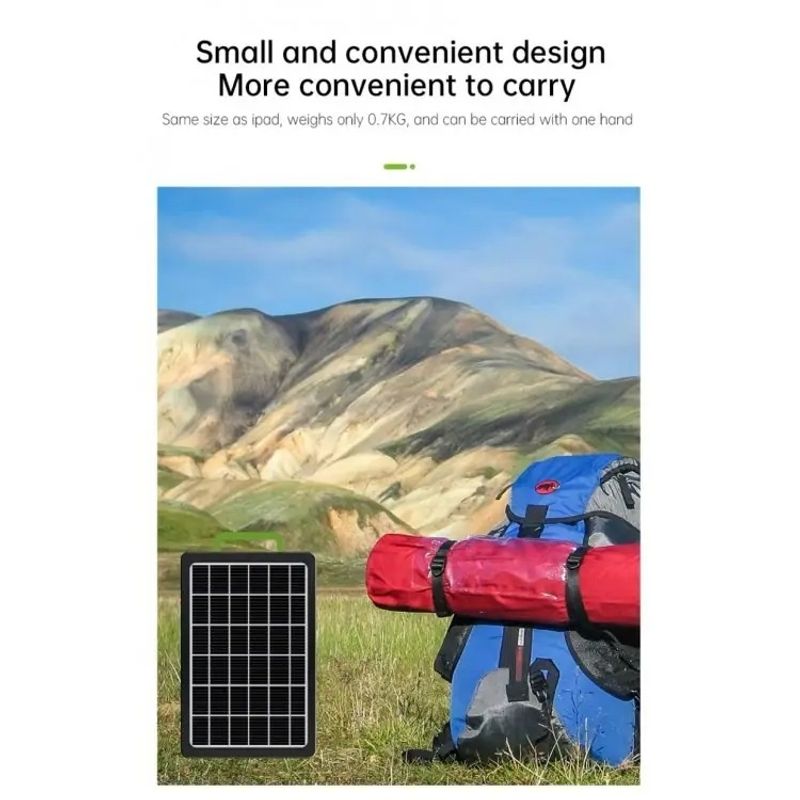 Sport si Outdoor - Camping - Articole solare camping - Panouri solare camping - Panou solar portabil GD-100S, Putere 15W, Acumulator 1200mAh, Mufe pentru incarcare device-uri - Infinity.ro