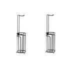Casa si Gradina - Sanitare - Suporturi si accesorii baie - Suporturi baie - Set de 2 suporturi pentru hartia igienica din metal, Inaltime 60cm, Negru - Infinity.ro