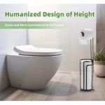 Casa si Gradina - Sanitare - Suporturi si accesorii baie - Suporturi baie - Set de 2 suporturi pentru hartia igienica din metal, Inaltime 60cm, Negru - Infinity.ro