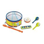 Jucarii, Copii si Bebe - Jucarii si jocuri - Jucarii de rol - Instrumente muzicale de jucarie - Set cu 6 instrumente muzicale de jucarie, toba, fluier, tamburina, flaut, muzicuta si 2 maracas - Infinity.ro