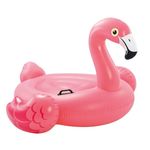 Jucarii, Copii si Bebe - Jucarii si jocuri - Jucarii de exterior - Colaci, ochelari si accesorii inot copii - Flamingo Gonflabil cu Manere, Intex, 1.78x1.35x0.97m, Roz - Infinity.ro
