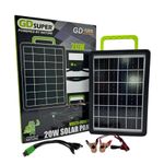 Sport si Outdoor - Camping - Articole solare camping - Panouri solare camping - Panou solar portabil GD-120S, Putere 20W cu acumulator 2400mAh, Cabluri de incarcare device-uri - Infinity.ro
