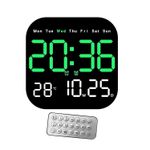 Casa si Gradina - Decoratiuni - Ceasuri - Ceas digital de perete sau de masa, Telecomanda, Afisaj LCD ajustabil, 6 afisaje, Verde - Infinity.ro