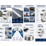 Casa si Gradina - Constructii - Hidroizolatii - Adezivi hidroizolatii - Banda de etansare butilica cu aluminiu 5cm x 5m, Autoadeziva, Impermeabila, Rezistenta la UV si intemperii - Infinity.ro