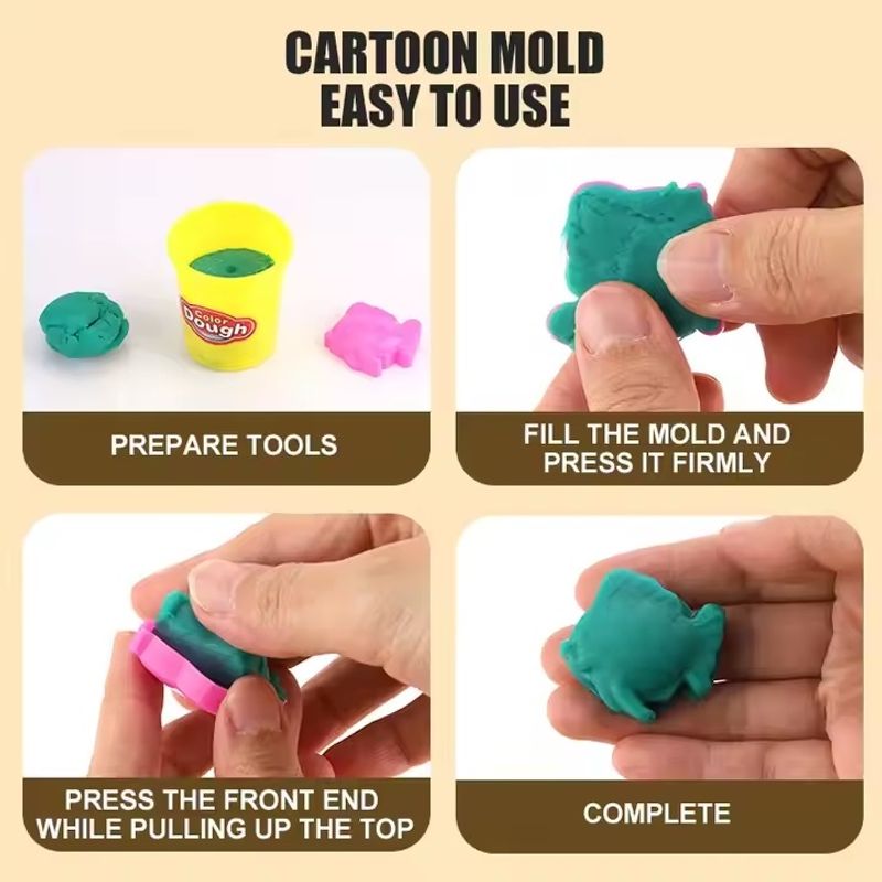 Carti si Birotica - Rechizite - Plastilina - Set cu 24 de paharele cu plastilina, pentru de copii 3 ani+, usor de pastrat, multicolor - Infinity.ro