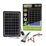 Sport si Outdoor - Camping - Articole solare camping - Panouri solare camping - Panou solar 15W portabil, GD-120, IP65, cu mufe pentru incarcare device-uri, ABS, 37x26 cm, negru - Infinity.ro