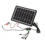 Sport si Outdoor - Camping - Articole solare camping - Panouri solare camping - Panou solar 15W portabil, GD-120, IP65, cu mufe pentru incarcare device-uri, ABS, 37x26 cm, negru - Infinity.ro