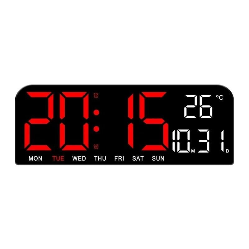 Casa si Gradina - Decoratiuni - Ceasuri - Ceas digital de perete cu lumina LED ajustabila - Alarma - Umiditate - Temperatura - Cronometru - Infinity.ro