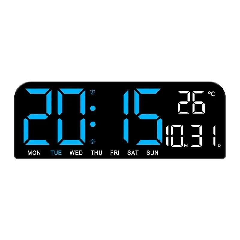 Casa si Gradina - Decoratiuni - Ceasuri - Ceas digital de perete cu lumina LED ajustabila - Alarma - Umiditate - Temperatura - Cronometru - Infinity.ro