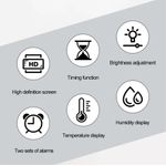 Casa si Gradina - Decoratiuni - Ceasuri - Ceas digital de perete cu lumina LED ajustabila - Alarma - Umiditate - Temperatura - Cronometru - Infinity.ro