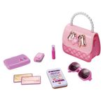 Jucarii, Copii si Bebe - Jucarii si jocuri - Jucarii & jocuri educative - Jucarii interactive - Jucarie poseta cu ochelari de soare, chei auto si telefon mobil, cu sunet si lumina, 8 piese incluse - Infinity.ro