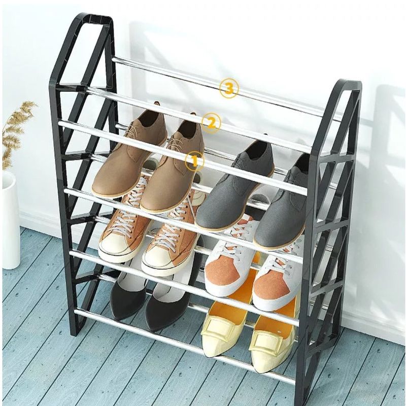 Casa si Gradina - Mobilier - Organizare si depozitare - Organizator incaltaminte - Organizator incaltaminte, pentru 8 perechi de incaltari, cu 4 etajere - Albastru - Infinity.ro