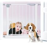 Casa si Gradina - Mobilier - Mobilier copii - Sisteme de siguranta - Bariera de siguranta pentru copii din metal, Inchidere Automata, Sistem blocare, Culoare Alb - Infinity.ro
