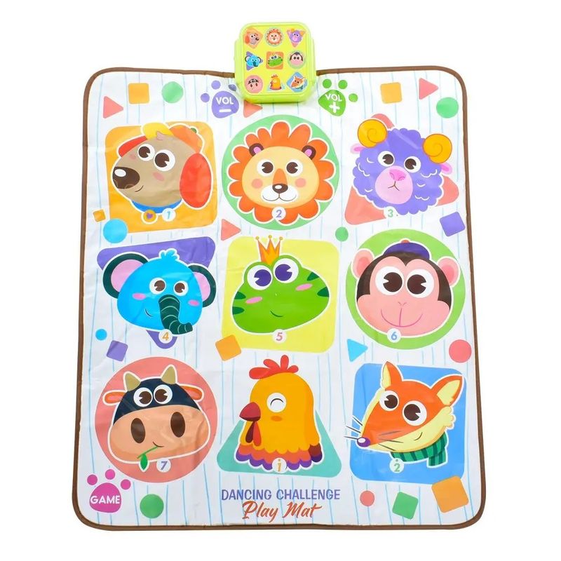 Jucarii, Copii si Bebe - Jucarii si jocuri - Jucarii & jocuri educative - Jucarii interactive - Covor muzical pentru copii 2 ani+, cu anumale, impermeabil, 82x65 cm, multicolor - Infinity.ro