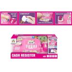 Jucarii, Copii si Bebe - Jucarii si jocuri - Jucarii & jocuri educative - Jucarii interactive - Casa de marcat de jucarie, pentru copii 3 ani+, cu card, bancnote si alte accesorii, sunete si lumini, Roz - Infinity.ro
