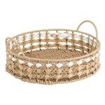Casa si Gradina - Decoratiuni - Obiecte decorative - Accesorii decorative - Tava decorativa rotunda cu manere din paie pentru decoratiuni sau servit - Infinity.ro