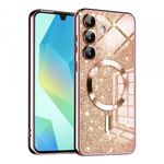 Laptop, Telefoane si Tablete - Telefoane mobile si accesorii - Accesorii Telefoane - Huse telefoane - Husa MagSafe pentru Samsung Galaxy A16 5G A166 / A16 4G A165, Techsuit, Luxury Glitter, Roz Aurie - Infinity.ro