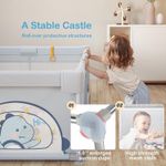 Casa si Gradina - Mobilier - Mobilier copii - Tarcuri copii - Tarc De Joaca Pentru Copii, 120x120 Cm, 60 Bile Colorate, 2 Inele De Sustinere, Plasa de Protectie, Usa cu Fermoar - Infinity.ro