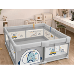 Casa si Gradina - Mobilier - Mobilier copii - Tarcuri copii - Tarc De Joaca Pentru Copii, 120x120 Cm, 60 Bile Colorate, 2 Inele De Sustinere, Plasa de Protectie, Usa cu Fermoar - Infinity.ro