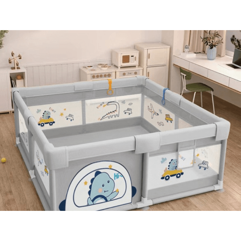 Casa si Gradina - Mobilier - Mobilier copii - Tarcuri copii - Tarc De Joaca Pentru Copii, 120x120 Cm, 60 Bile Colorate, 2 Inele De Sustinere, Plasa de Protectie, Usa cu Fermoar - Infinity.ro